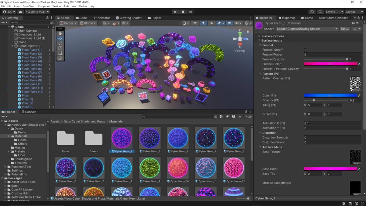 Neon Cyber Shader & Props