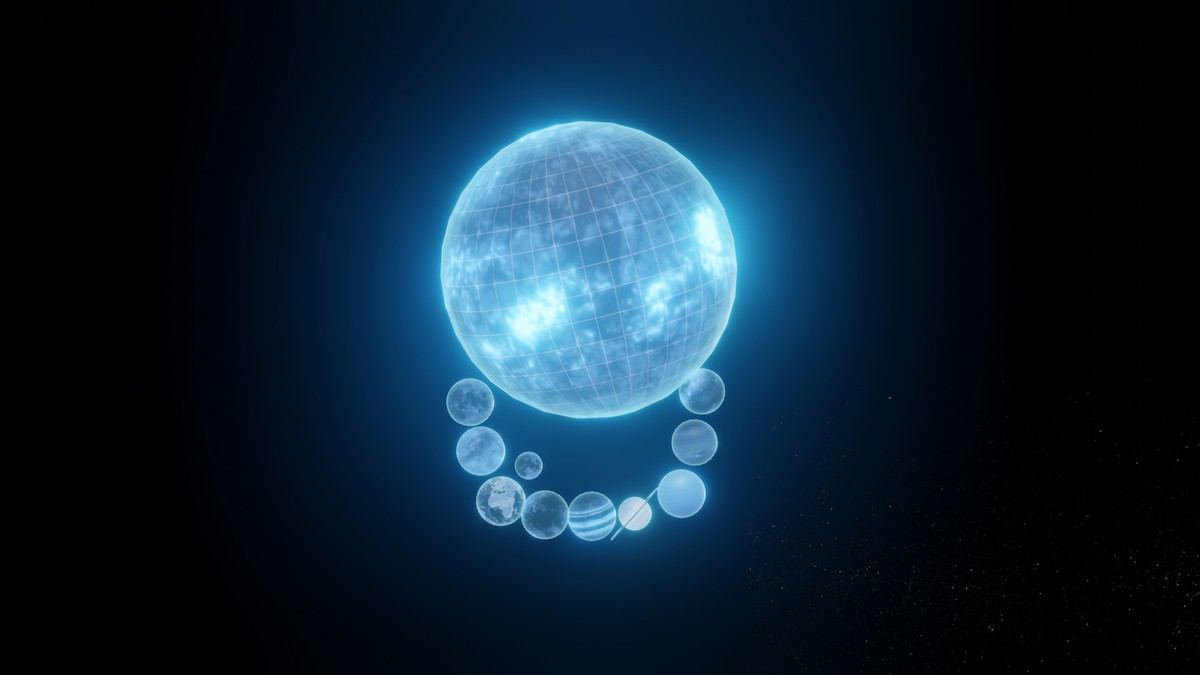 Holographic Solar System Sci-Fi 3D Model
