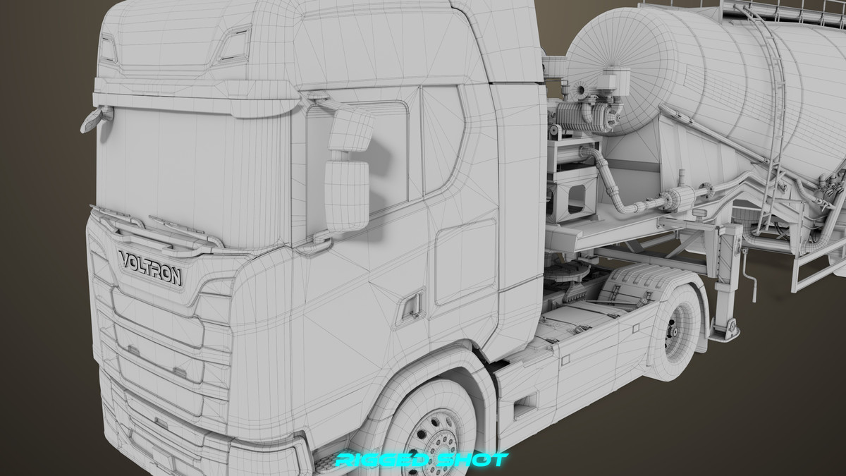 Chassis 06 Cement Trailer 01 Yellow