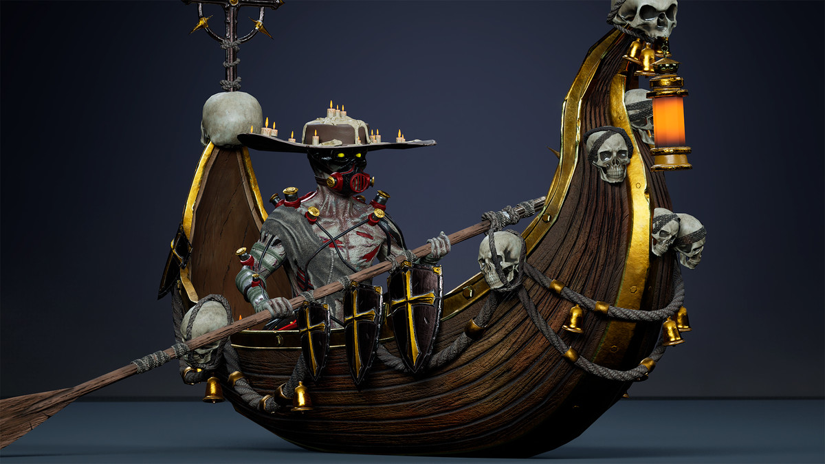 Fantasy Cyborg Boatman