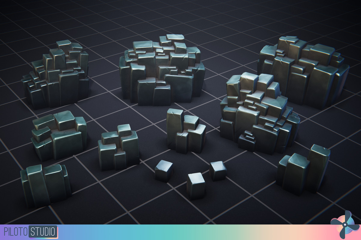 Stylized Crystals and Gems Megapack