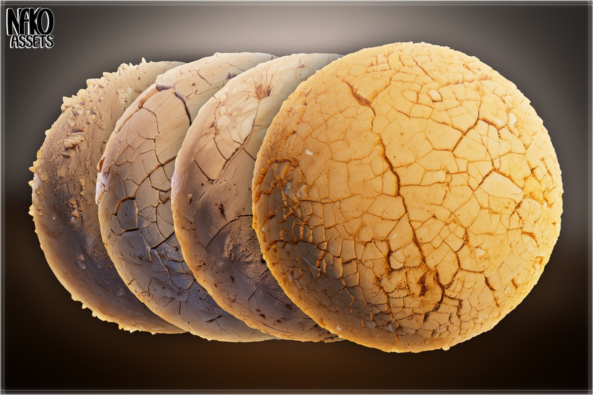 x110 4K Desert Materials PBR Textures for Ground, Sand, Rocks & Terrain