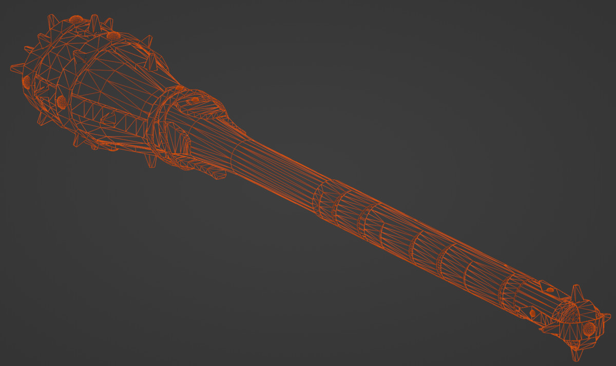 Spiked baton (baseball bat, bat, club, mace, cudgel)