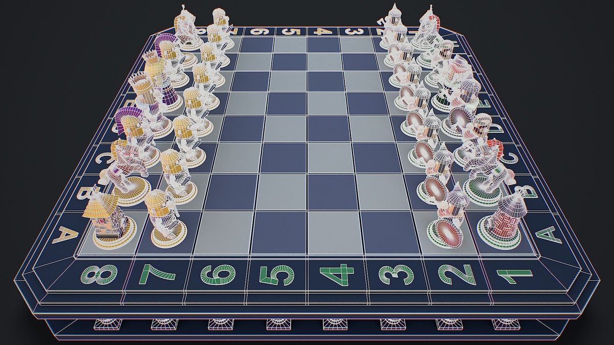 Chess game ready 3d model
