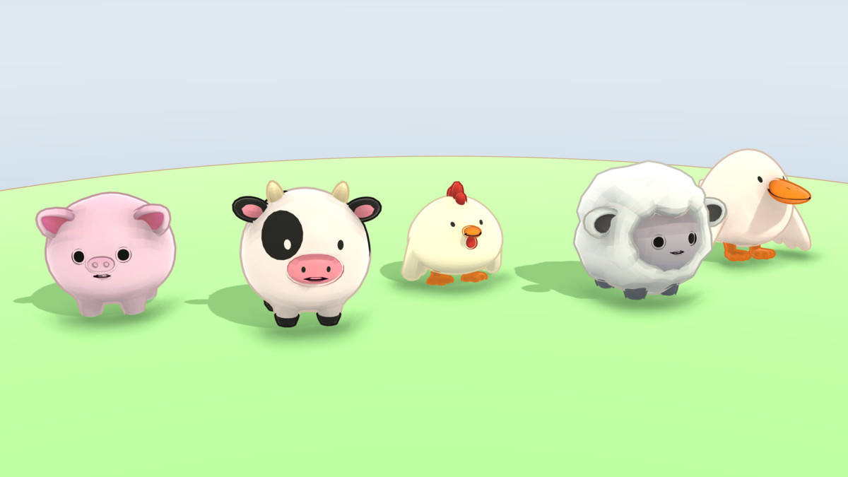 Round & Cube Animals - Pets & Farm
