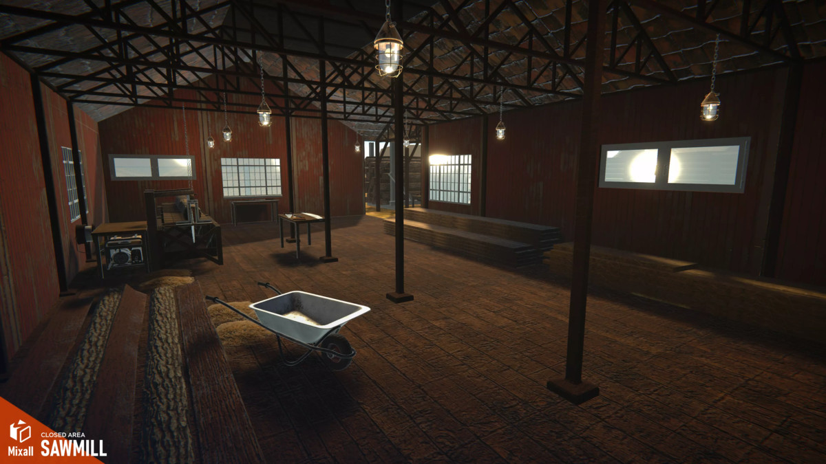 Rural buildings - glamping, greenhouse, sawmill and others
