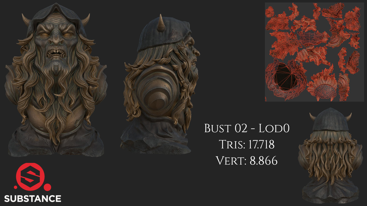 7 Dark Fantasy Statue Busts