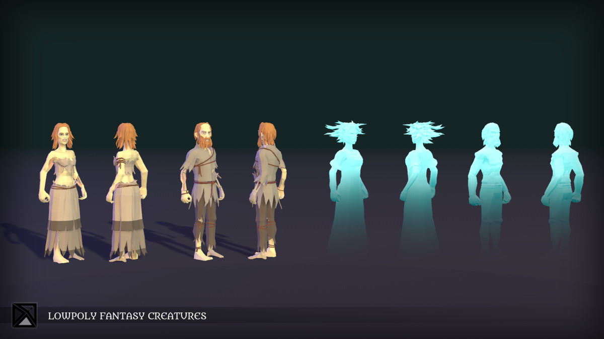 Lowpoly NPCs Bundle MEDIEVAL FANTASY SERIES