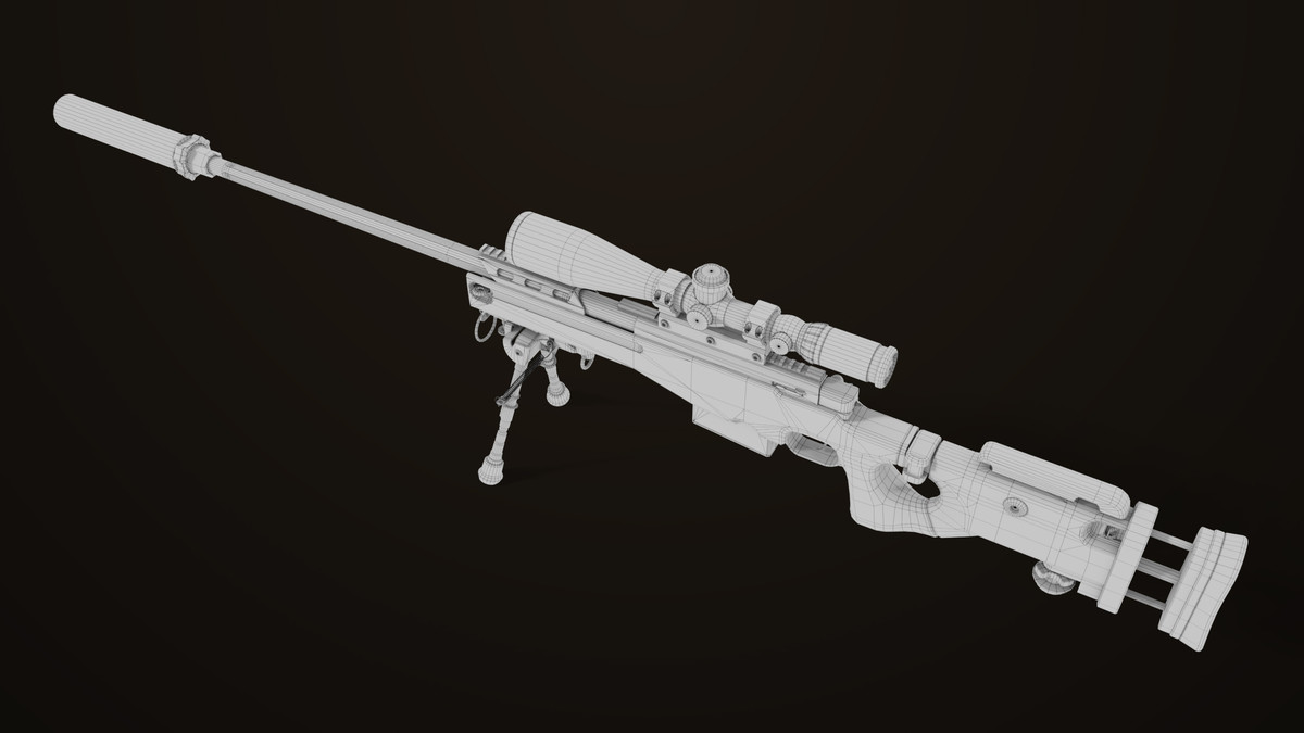 Sniper Rifle 03 Green URP HDRP Textures