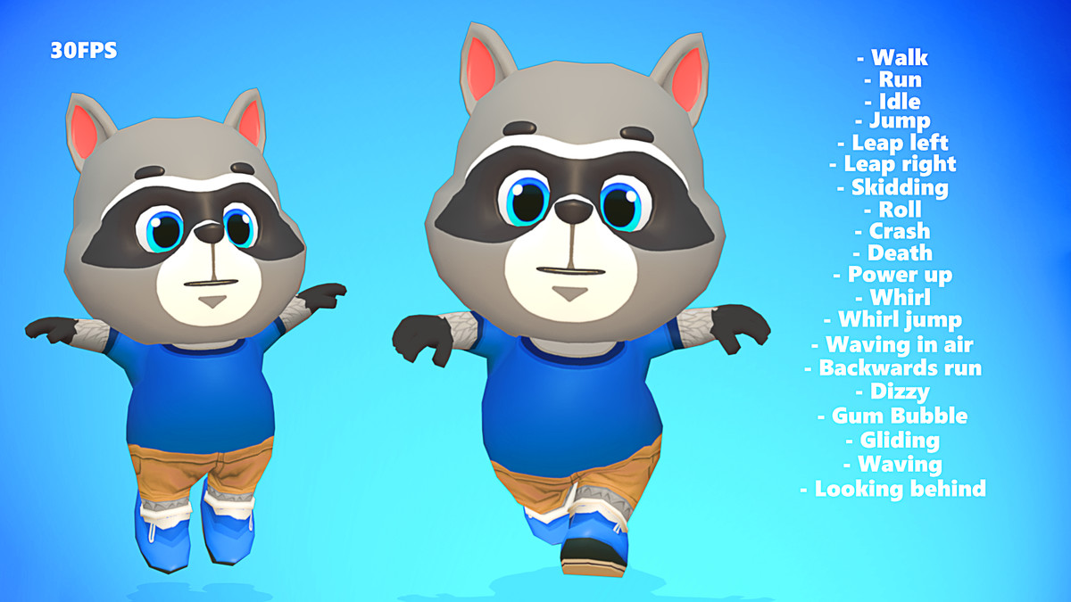 Raccoon Dog Animated
