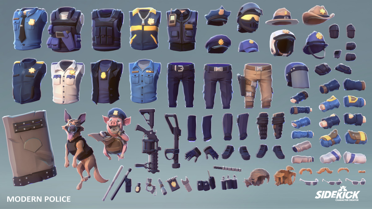 Modern Police – Sidekick Modular Characters by Synty