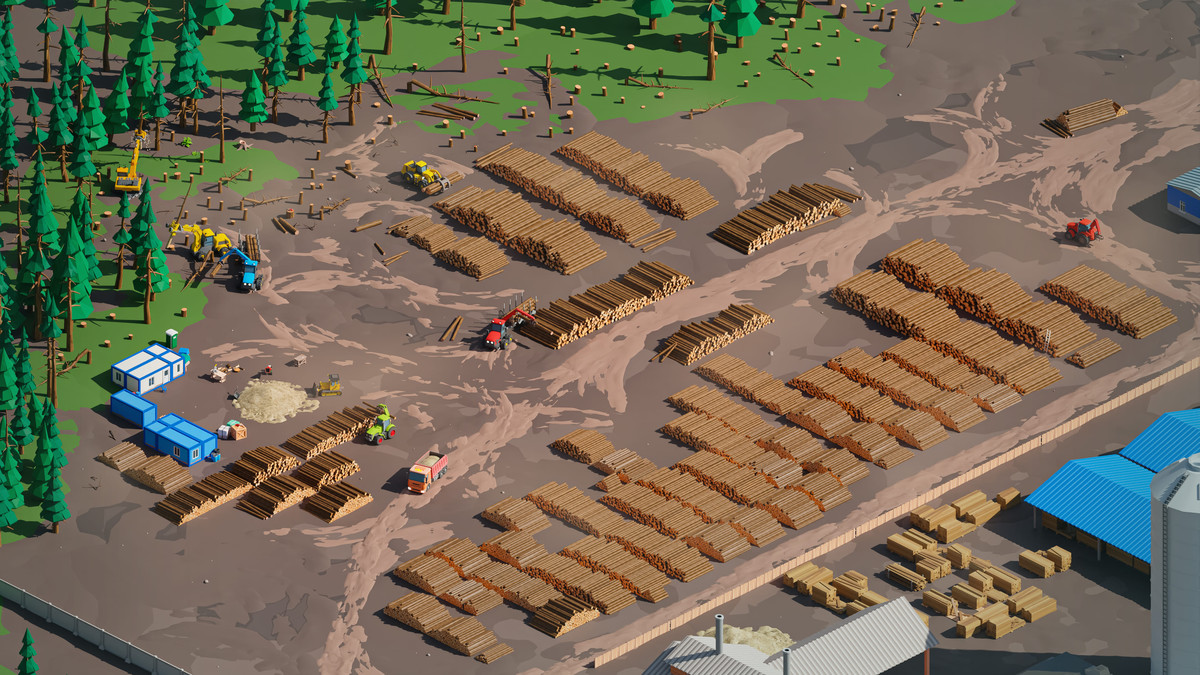 Logging Facility - Low Poly 3D Models Pack