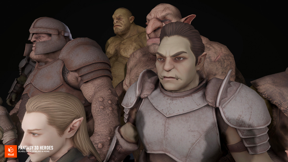 Fantasy 3D Heroes: Elves, Orcs, Goblins & More