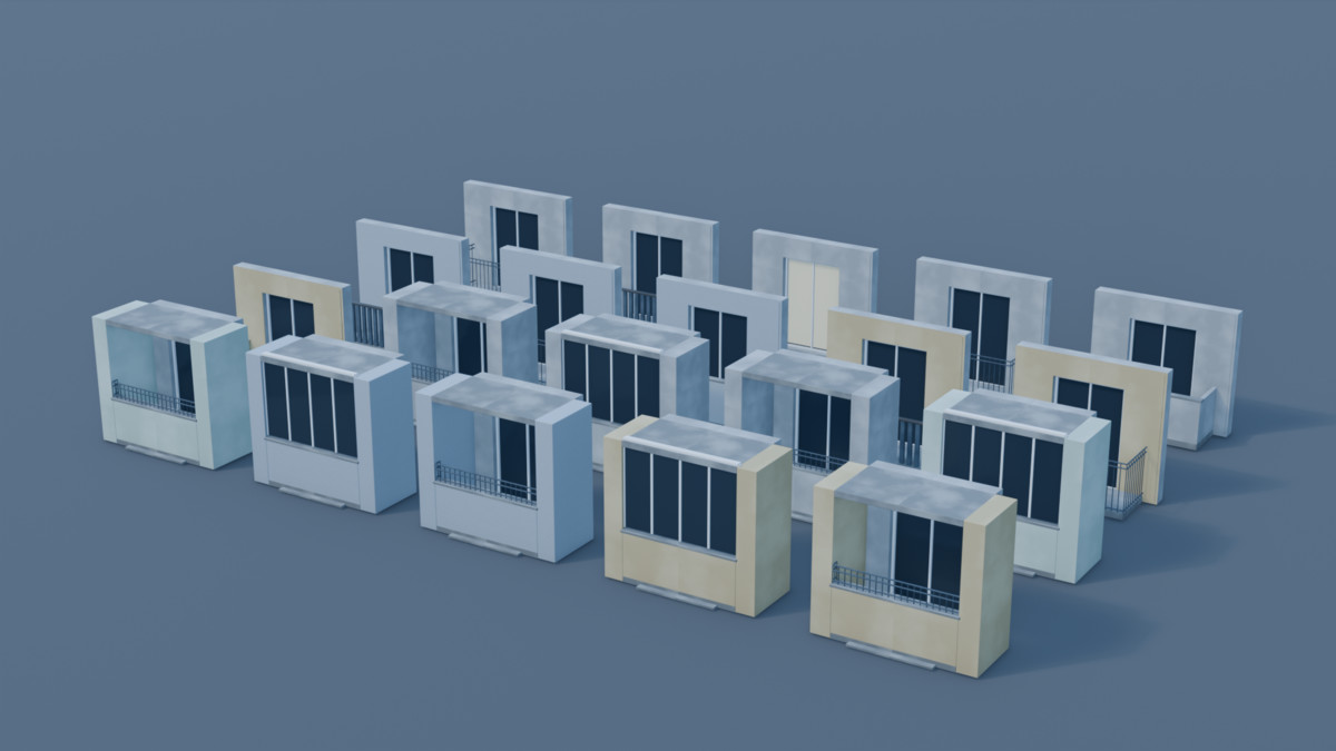 Soviet Panel Block Estate — Modular Urban Kit