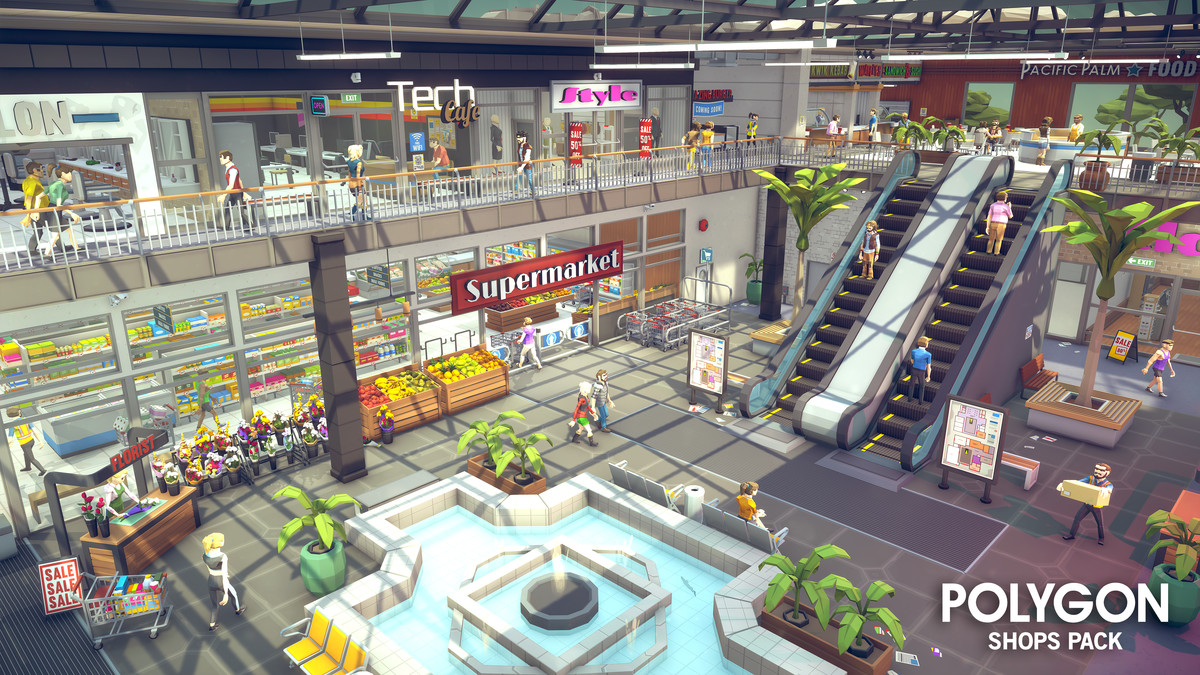 Value Bundle – POLYGON Shops Pack and Shopping Plaza Map