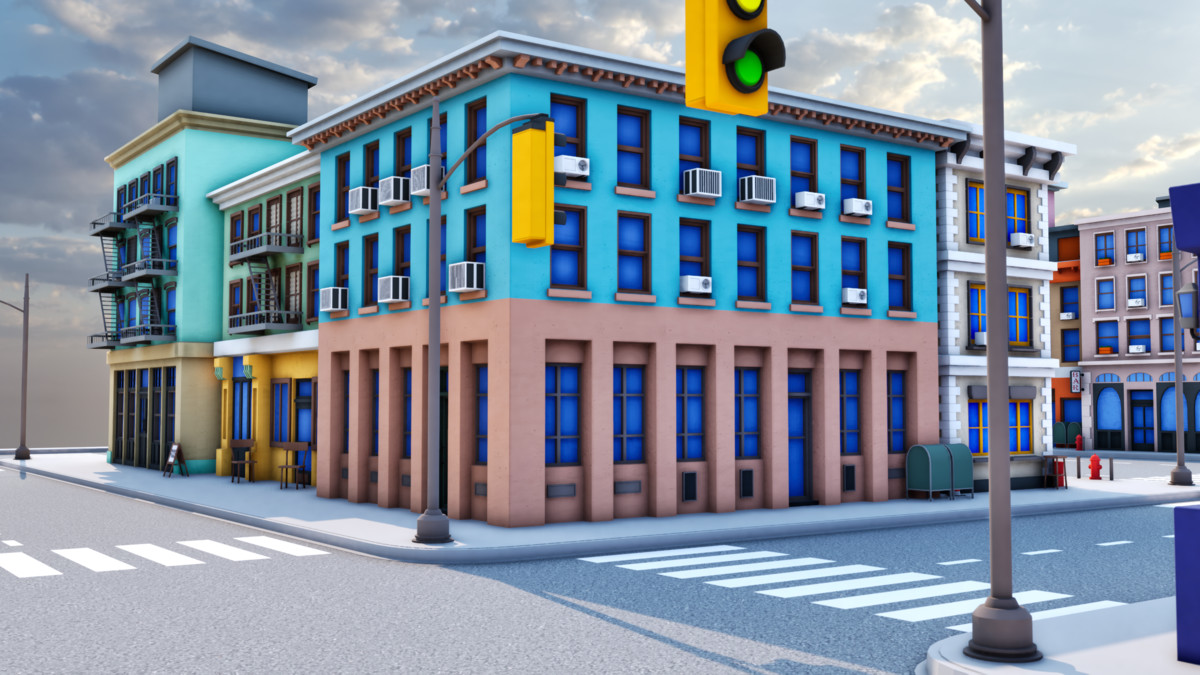 Modular Stylized Cartoon City Pack [Desktop & Mobile]