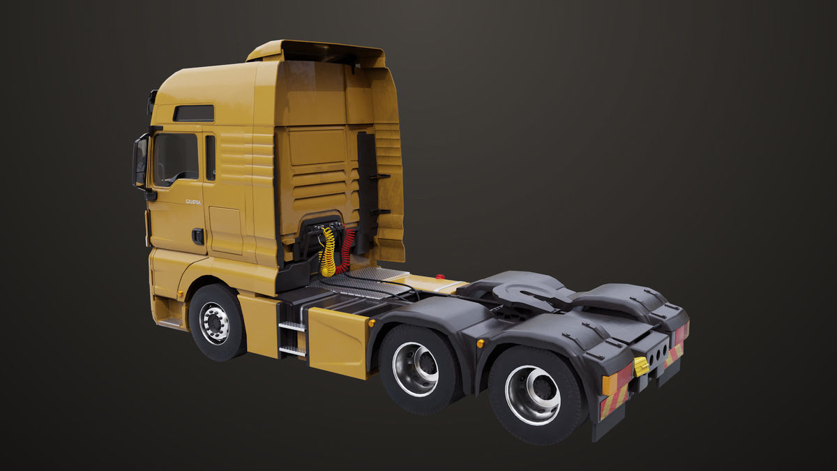 Heavy Truck 04 Chassis Yellow
