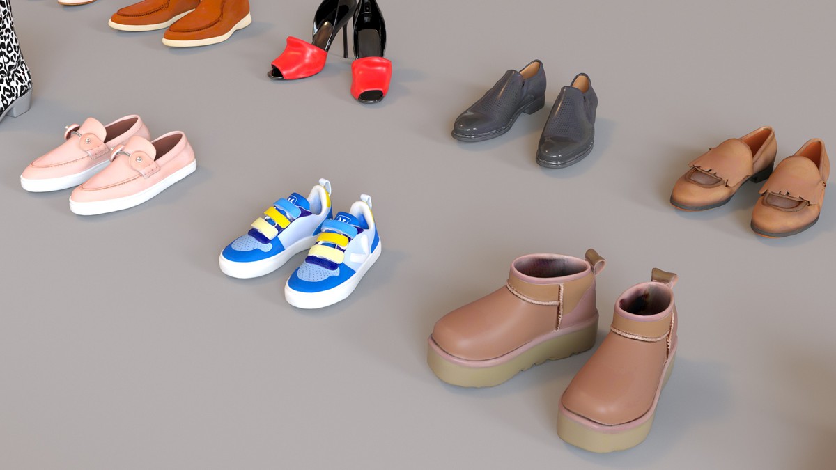 Ultimate Shoe Pack (72 Footwear Low-poly 3D models)