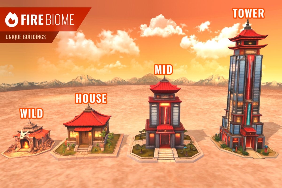Stylized Building Pack – Multi Biome (LOD, Optimized, Atlas)