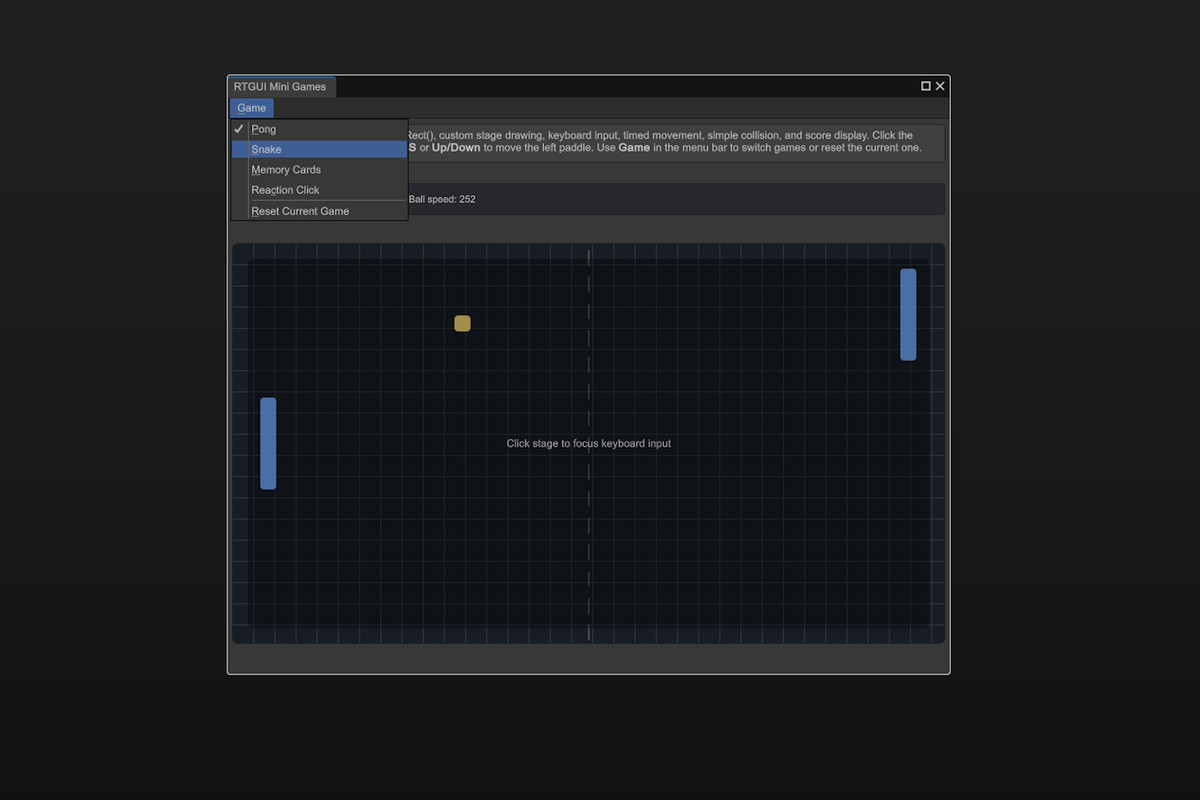 RTGUI - Runtime Tool GUI Framework