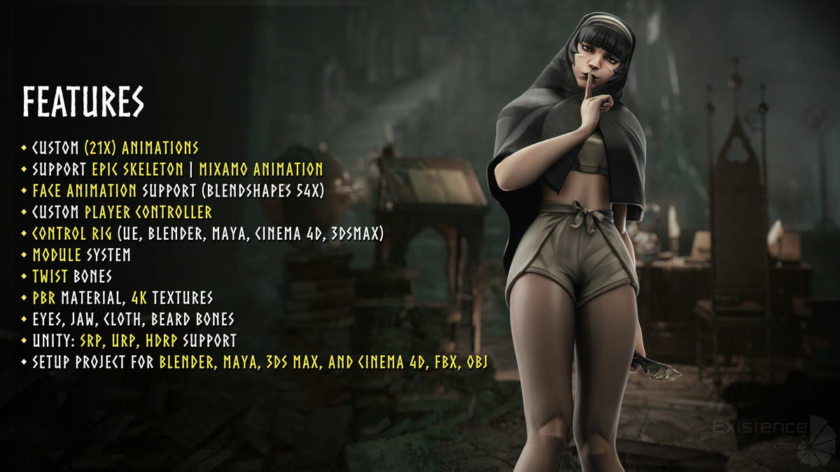 Nun Katharine - Stylized Gothic Character - #76