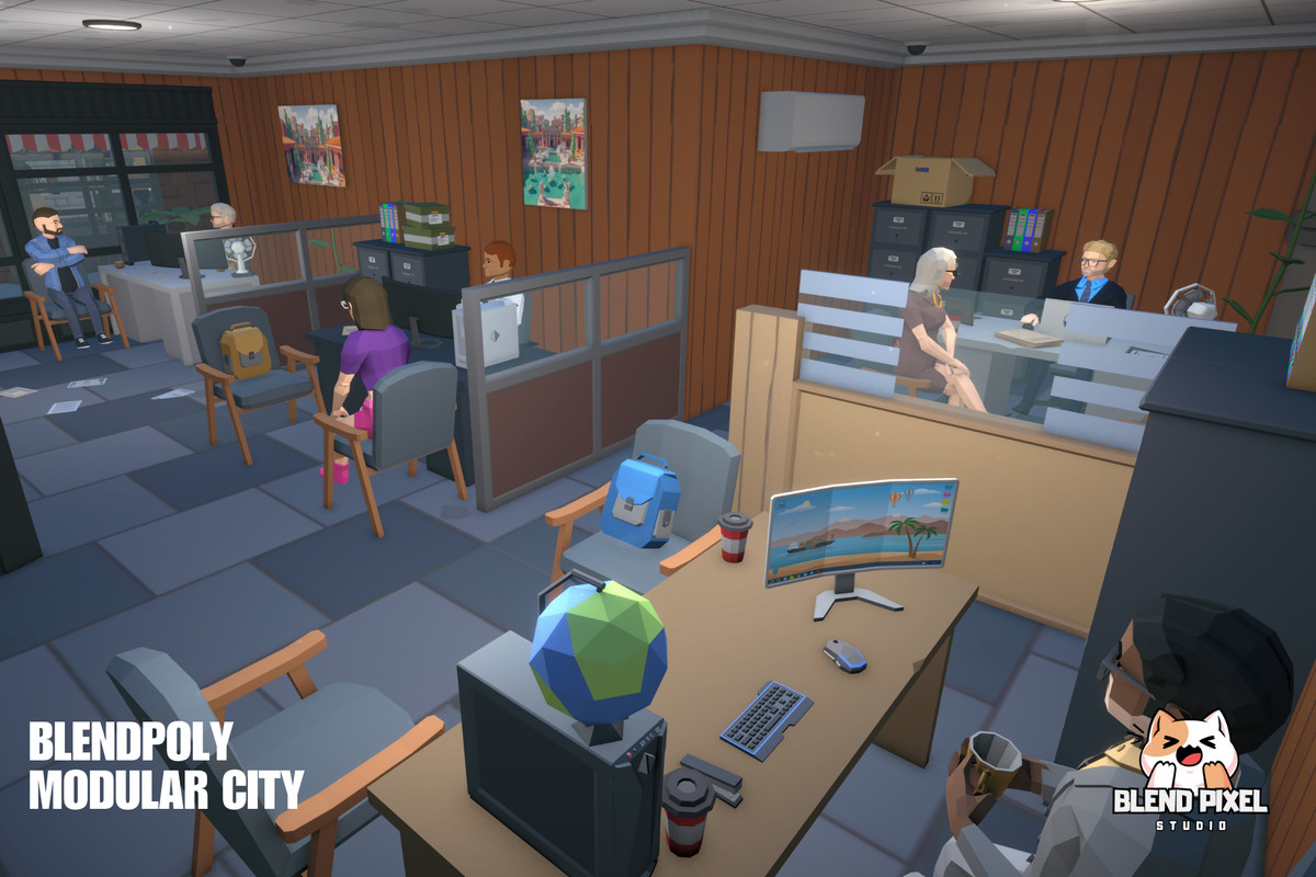 BlendPoly Modular City - Low Poly Assets