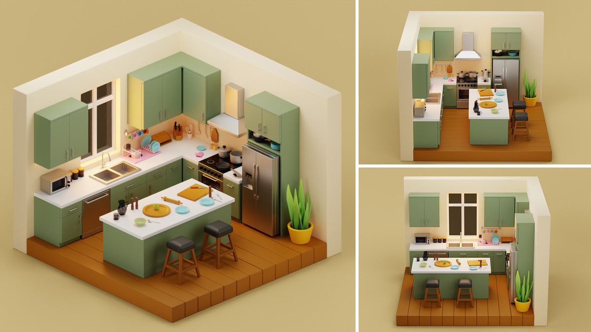 Cozy Room Props Bundle - Interior Props & Modular Parts 2