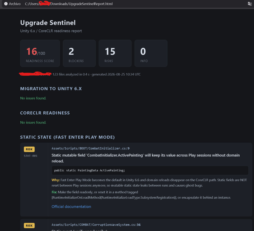 Upgrade Sentinel