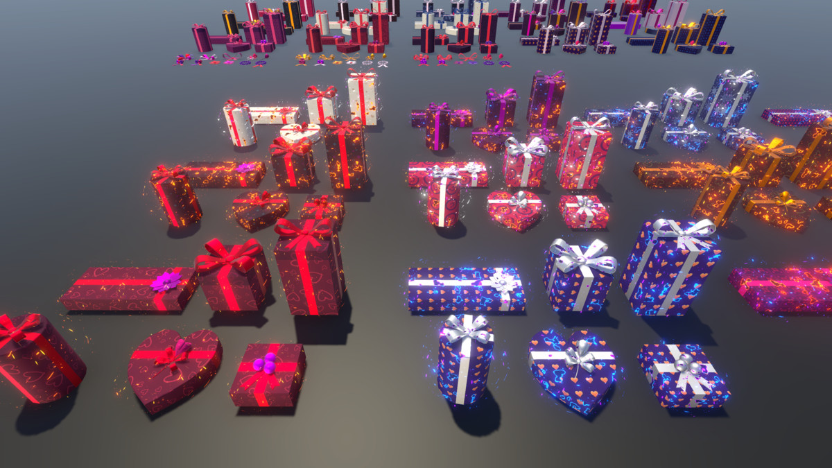 Gift Boxes with Magical Shader (Burn & Reveal)