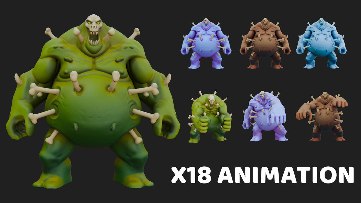 Stylized Fantasy Enemy NPC Bundle 01 by AKE