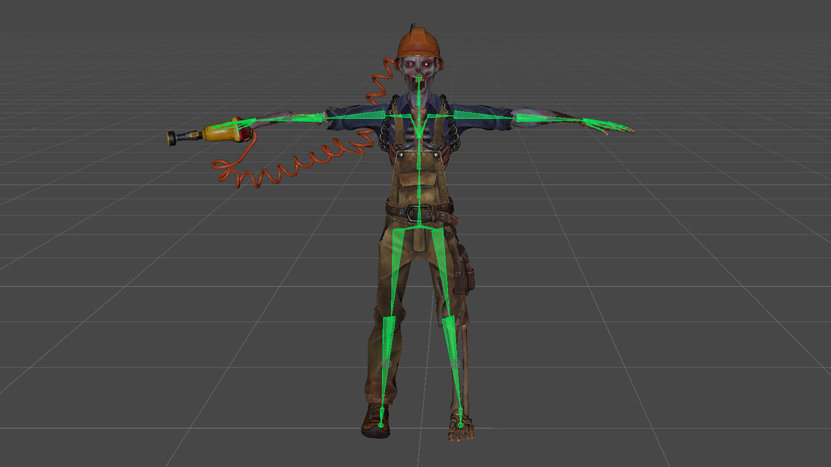 Zombie Builder with Nail Gun | Worker