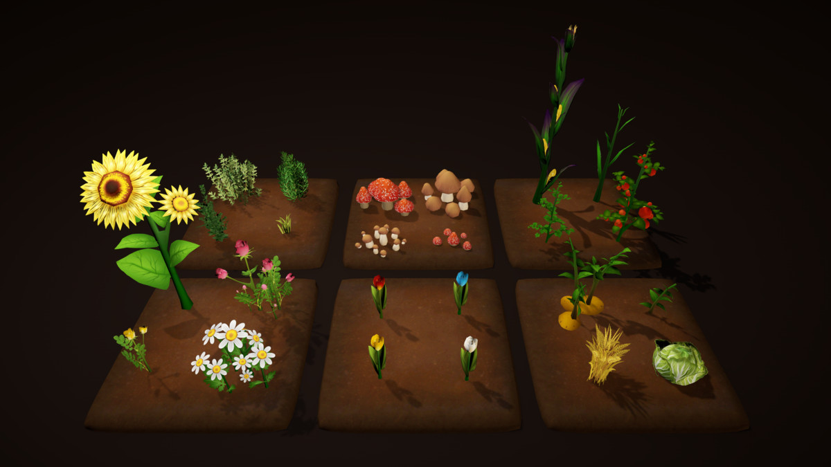 Garden Plants Set