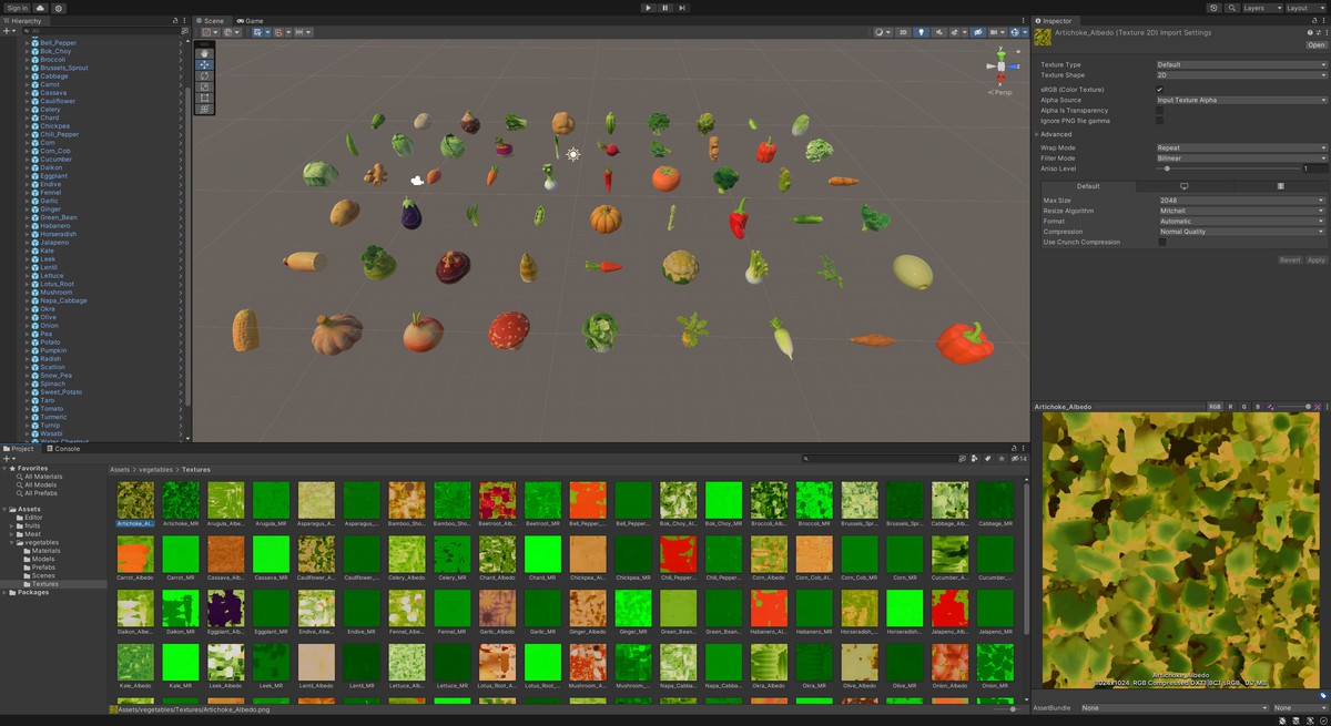 50+ vegetables Asset Pack
