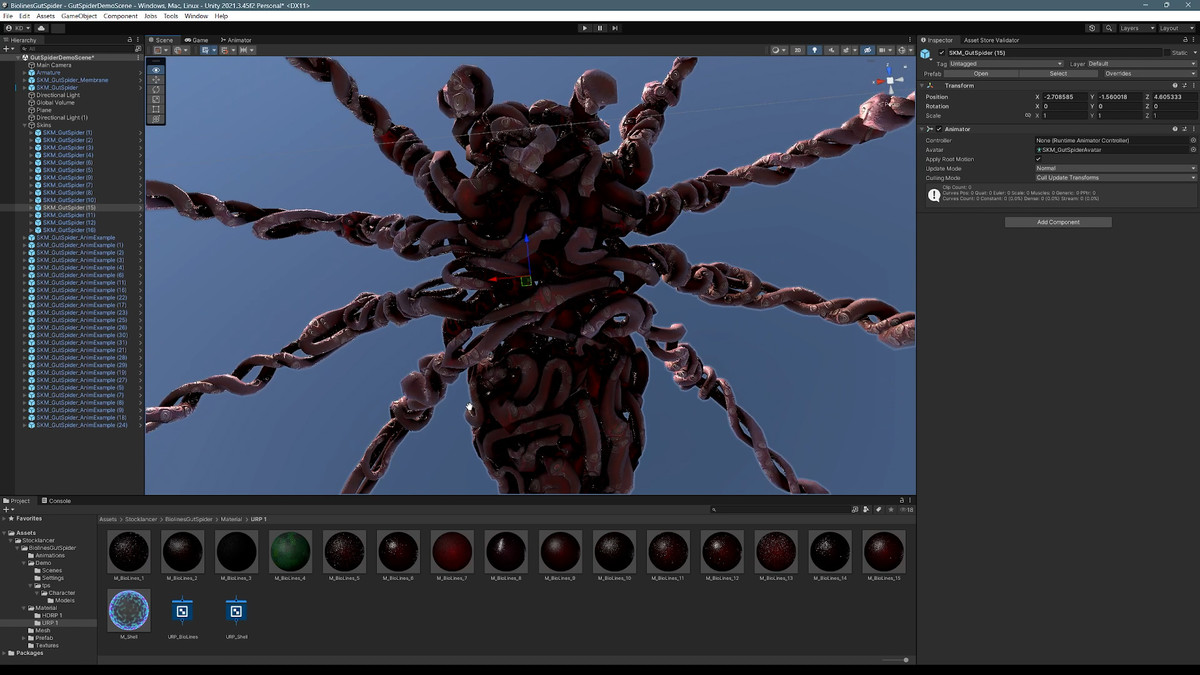 Biolines Gut Spider: A monster arachnid character for horror and fantasy games