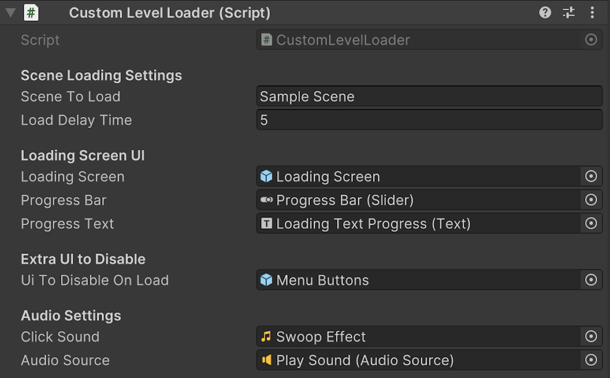 Custom Menu & Audio System