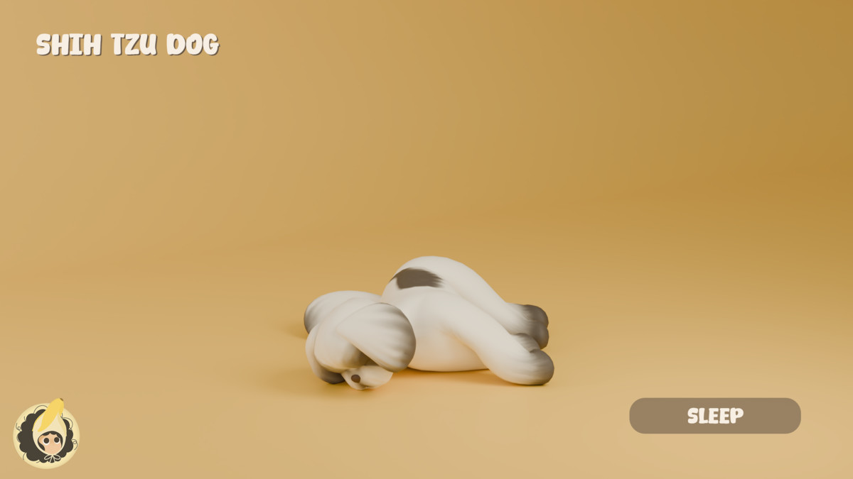 Animated Shih Tzu Dog