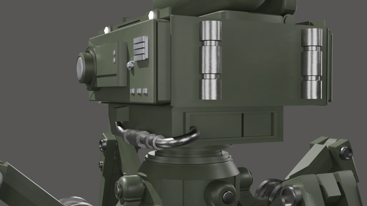 Quad-Leg Military Turret