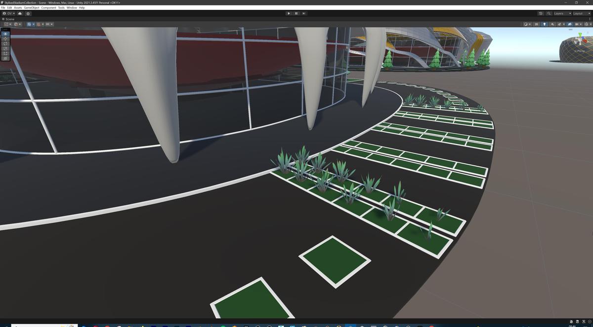 Stylised Sport Stadium Collection - 12 Low Poly Modular 3d Assets