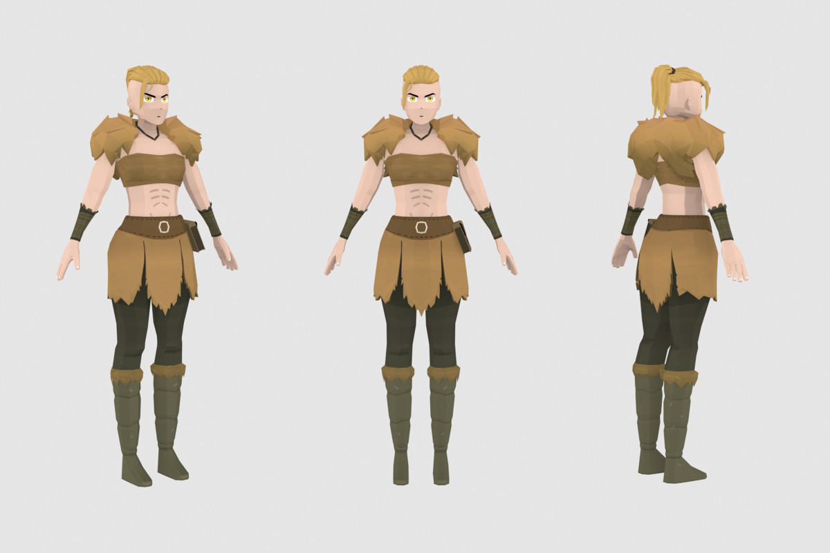 Stylized Barbarian Warrior Pack - Animated Characters (Male & Female)