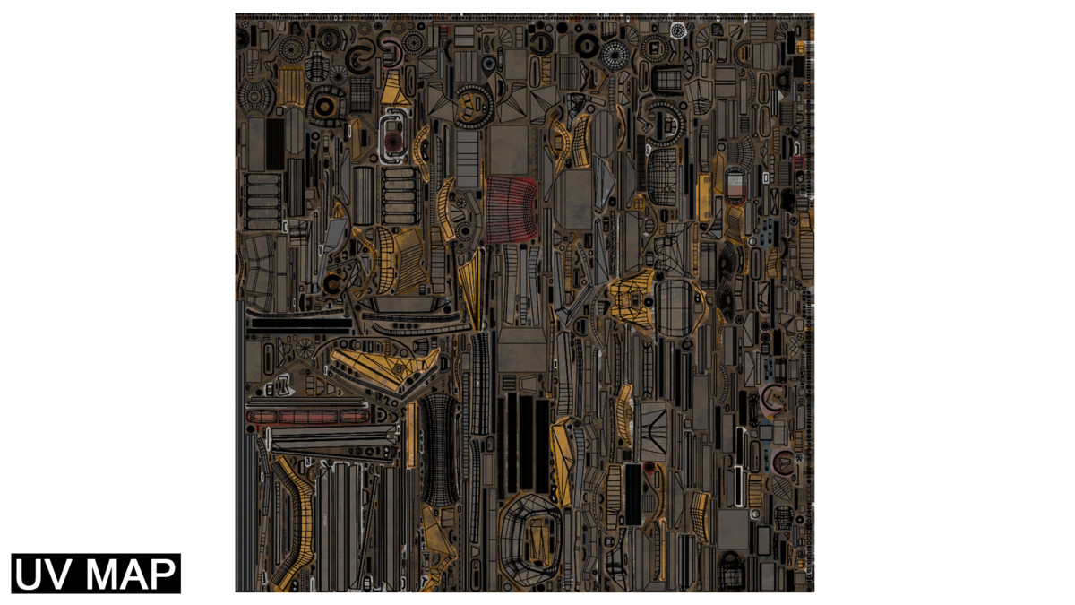 Forklift Truck 02 Old Dusty URP HDRP Textures