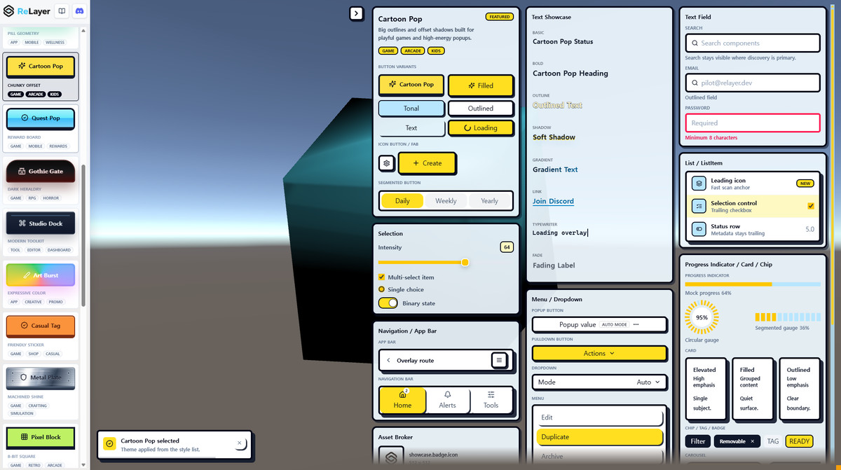 ReLayer - React UI Framework for Unity