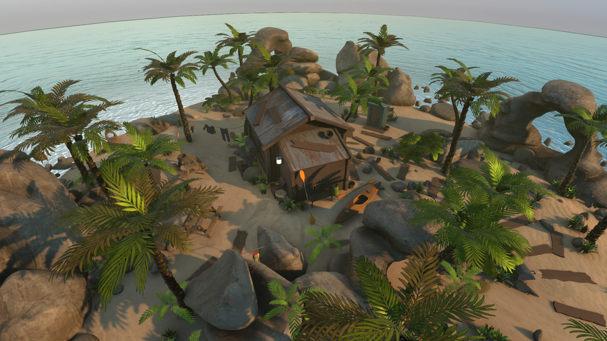 Realistic Beachfront Small Cabin Asset Package