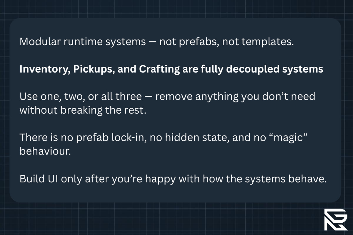 RevFramework: Inventory, Pickups & Crafting