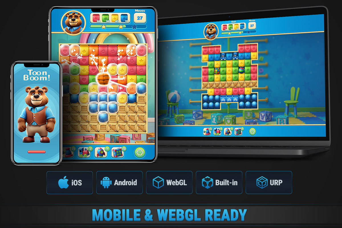 MK Match-2 Blast Kit • Puzzle Game Template
