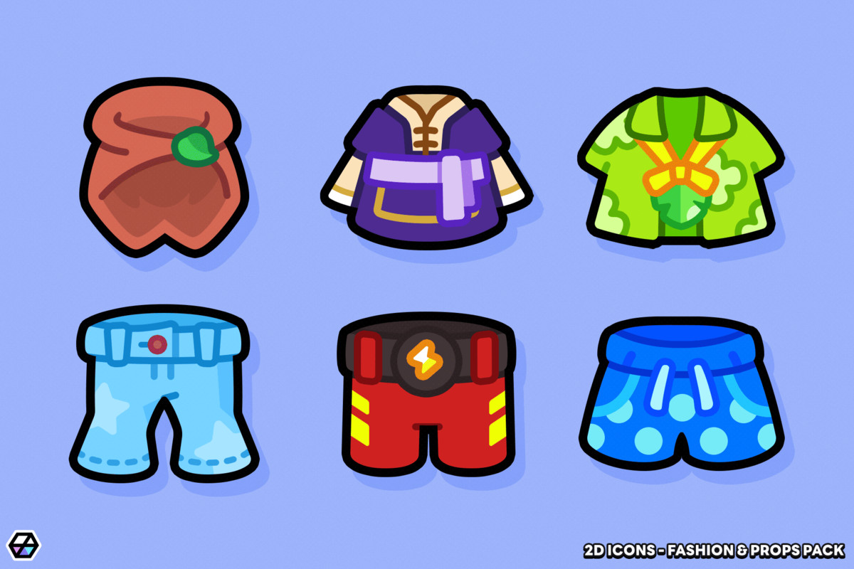 2D Icons - Fashion & Props Pack