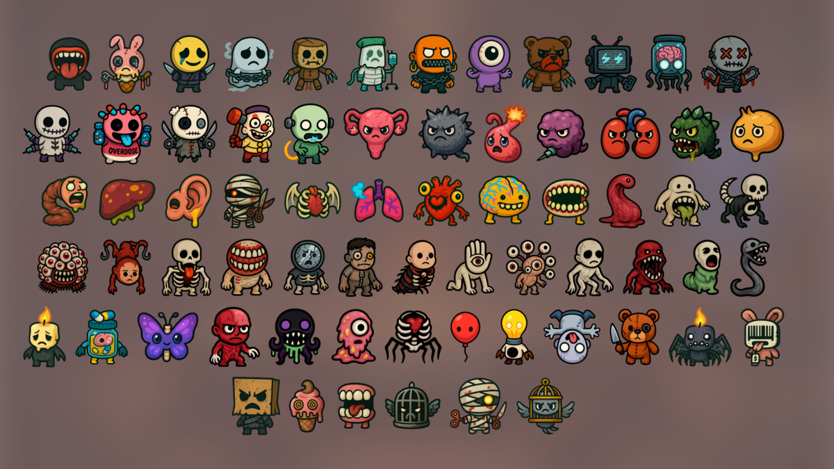 Dark Cartoon Monster Characters Pack with Mutants, Dolls and Abominations