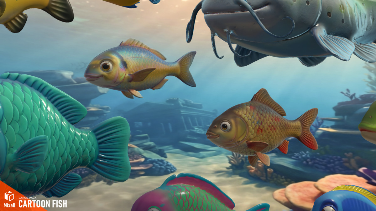 Cartoon fish - large pack