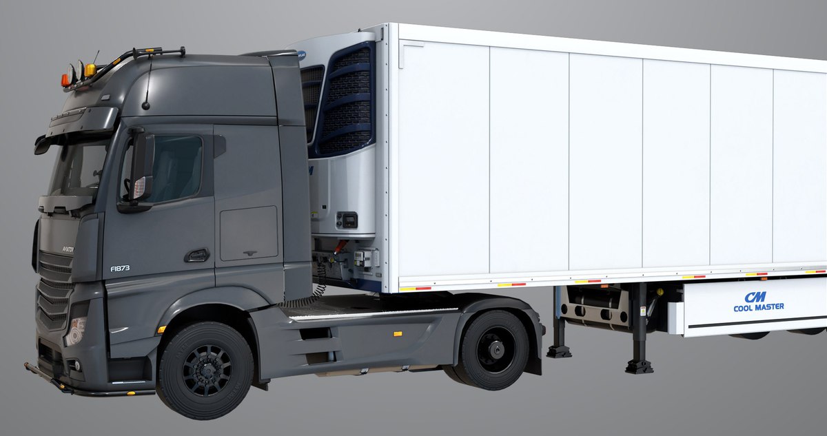 Heavy Truck 03 Refrigerator Trailer Interior URP HDRP Textures