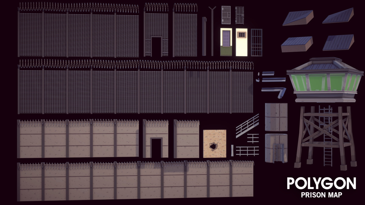 Bundle - POLYGON Police Station, Horror Asylum & Prison Map