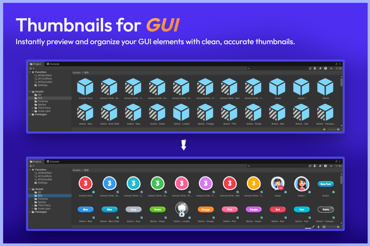 Ultimate Thumbnails: Preview Icons for UI, Sprites, Particles & Models